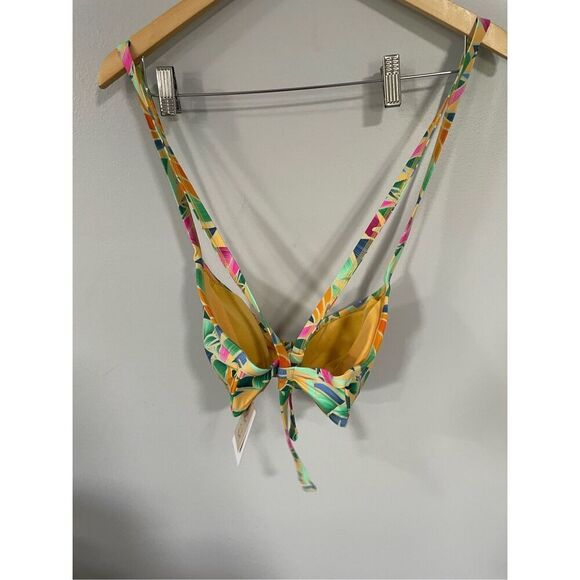 Skye Women's Standard Hilary D Cup Underwire Bikini Top Swimsuit, Pineapple NWT - Picture 3 of 5